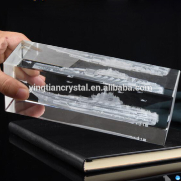 Beautiful 3d laser crystal paperweight