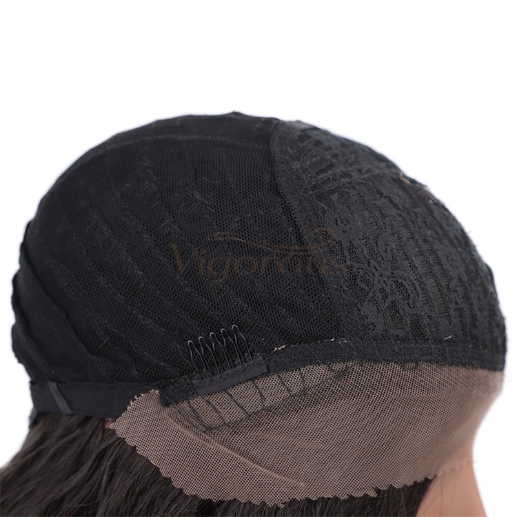 Vigorous Natural Wave Side Part Synthetic Lace Front Wig Heat Resistant Long Wavy Hair Wigs for Black Women