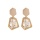 Dangle lustre Beige Géométrique Gravier-goutte d&#39;huile Boucles d&#39;oreilles pour femme Fille