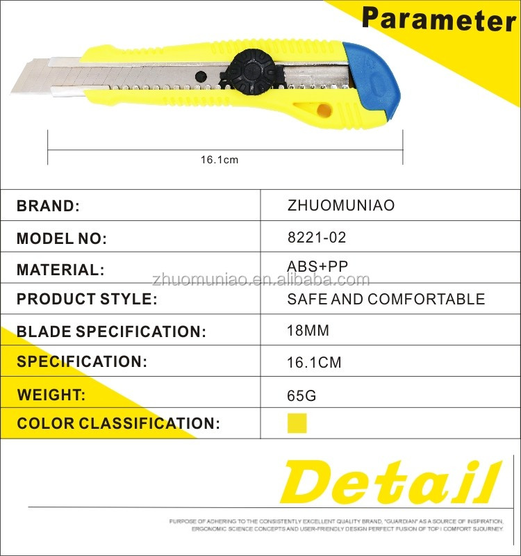 Faca 18MM de plástico ABS ferramenta multi afiador de lápis ZMN 8221-02