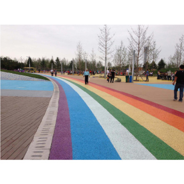 Les granules en caoutchouc synthétiques colorés d&#39;EPDM courent la surface sportive de plancher de piste sportive