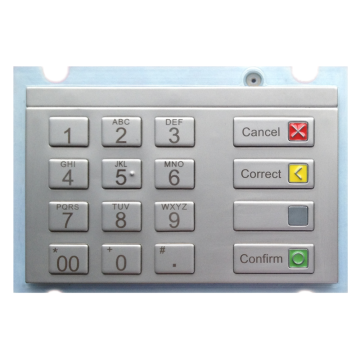 Pinpad in metallo EPP approvato PCI per il chiosk di distribuzione ATM