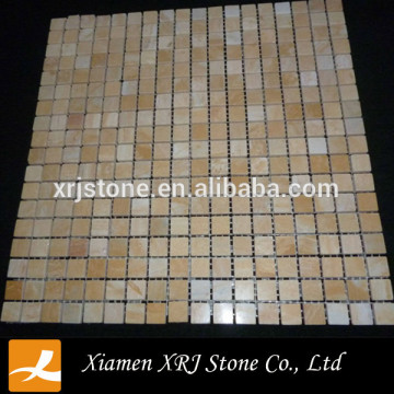 natural beige marble mosaic tiles on mesh