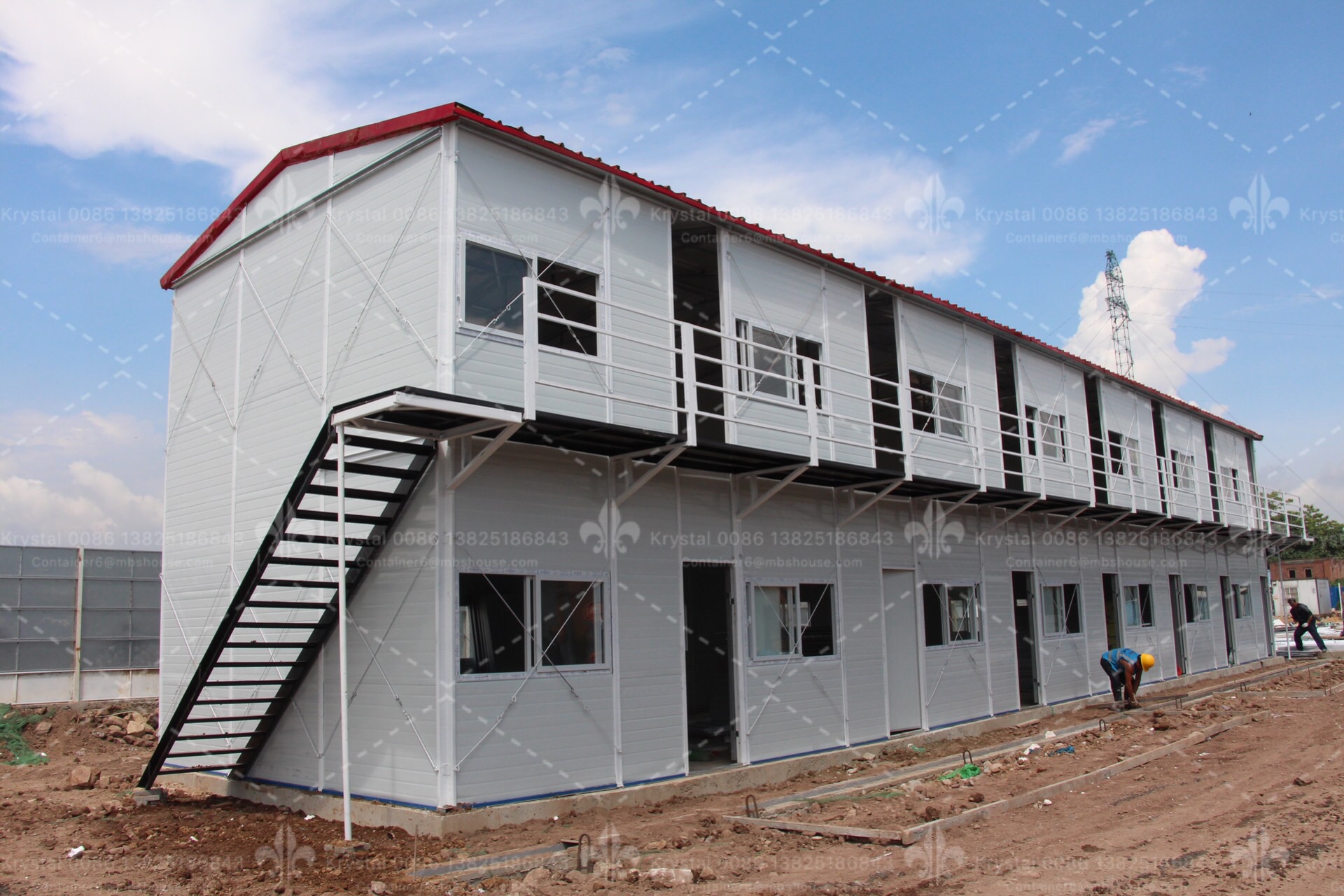 Prefab Container house made in china for construction site workers bungalow house