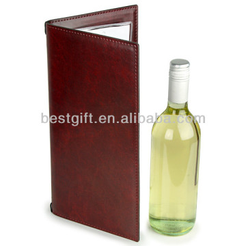 brown leather elegant restaurant menu covers