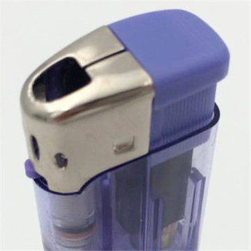 8.1cm Refillabig Transparent Triangle ISO Electronic Lighter