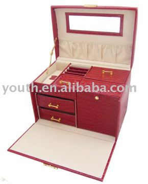 Leatherette Jewel case/ cosmetic case/ dressing case