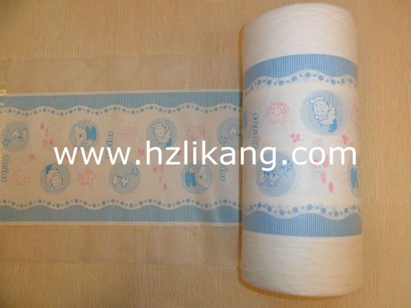 Non Breathable PE Film Laminate SSS Non Woven Material for Diaper Backsheet