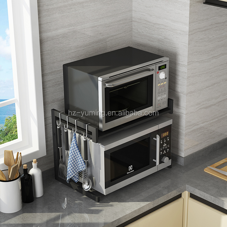 Yuming Factory Multifunctional Kitchen Spice Organizer Stainless Steel Kitchen Rack for Spice and Microwave Oven