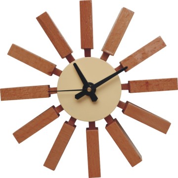 George Nelson natural block wall clock replica