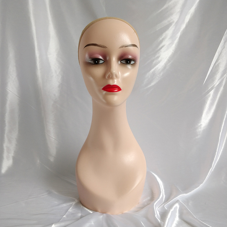 Mannequin Head With One Shoulder Realistic Female Wig Display Head