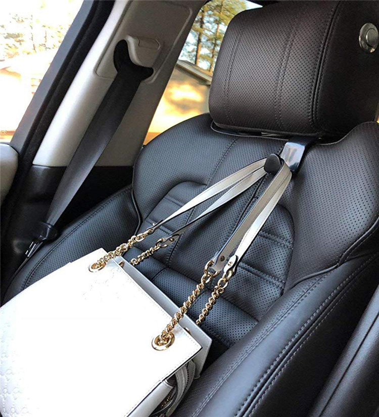 Multifunctional Universal Plastic Back Seat Headrest Car Hooks Hanger for Bag Car Accessories Portable Car Hook