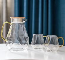 drinking milk coffee glass pitcher set