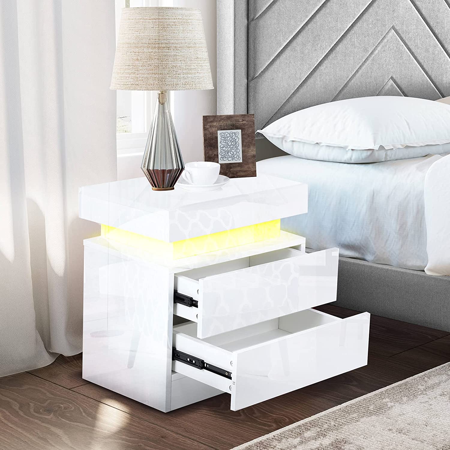 Criado-mudo com luz LED LED Light Nightstand