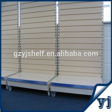 Metal Slat Wall Shelving/Upland Supermarket Shelf/Gondola Supermarket Steel Shelf with Rollers