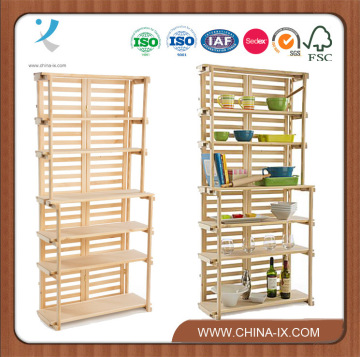 Wooden Baker′s Rack Retail Shelving with 6 Shelves