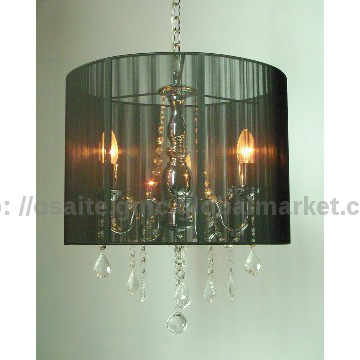 CE  E14 modern clear crystal hanging Pendant light for home