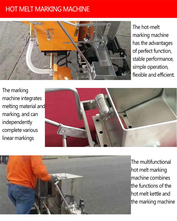 Walk-up cold spray automatic cold paint and thermoplastic road marking machines price