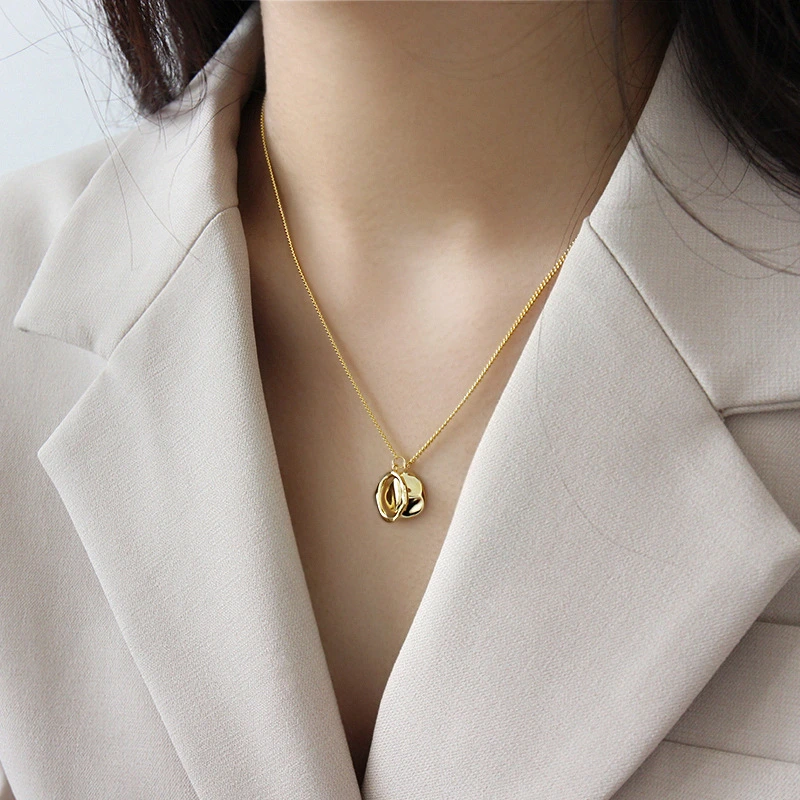 Fashion Geometric Irregular Circle Round Tag Necklace Jewelry