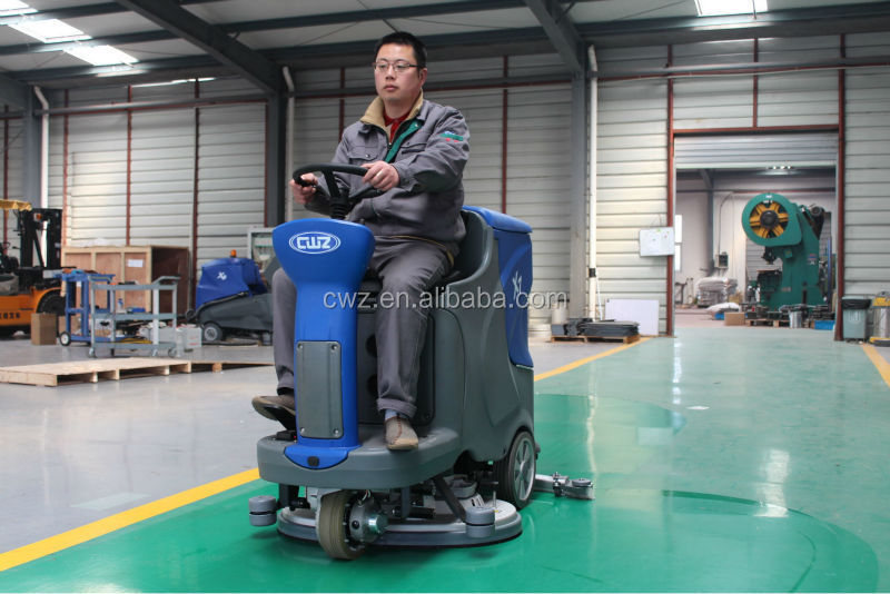 CE approved automatic floor scrubber machine, gym floor cleaning machine