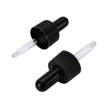 black silicone teat ribbed dropper