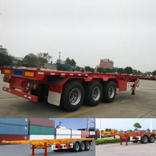 Hot Sale Three-Axle Container Chassis Skeleton Semi-Trailer