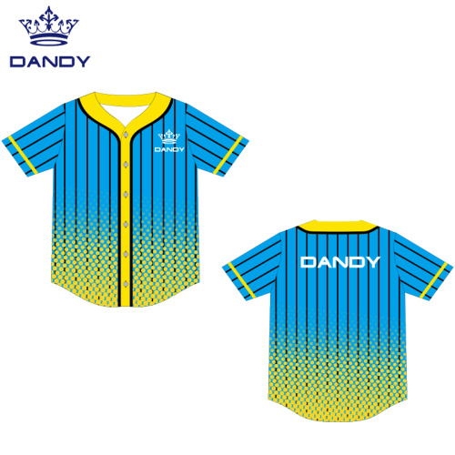 Camisas de beisebol de malha sublimadas