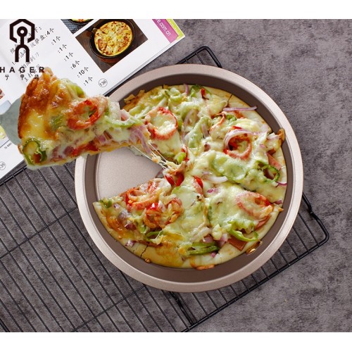 Champagne gold 10 Inch Pizza Baking Plate Tools