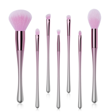 Merrynice new arrival private label gradient ramp 7Pcs pink makeup brush set high quality makeup brushes