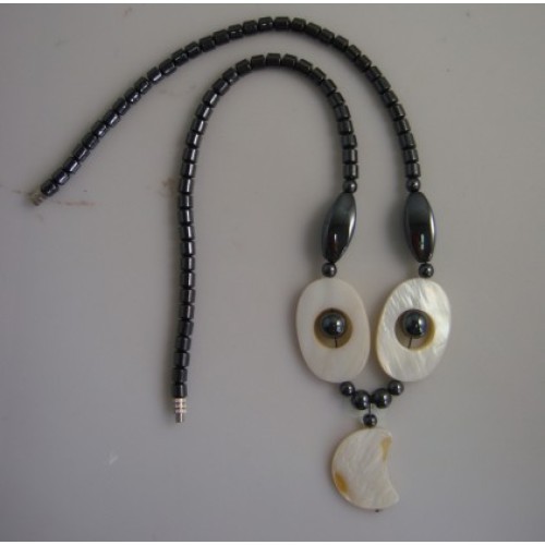 Hematite pearl Shell Necklace