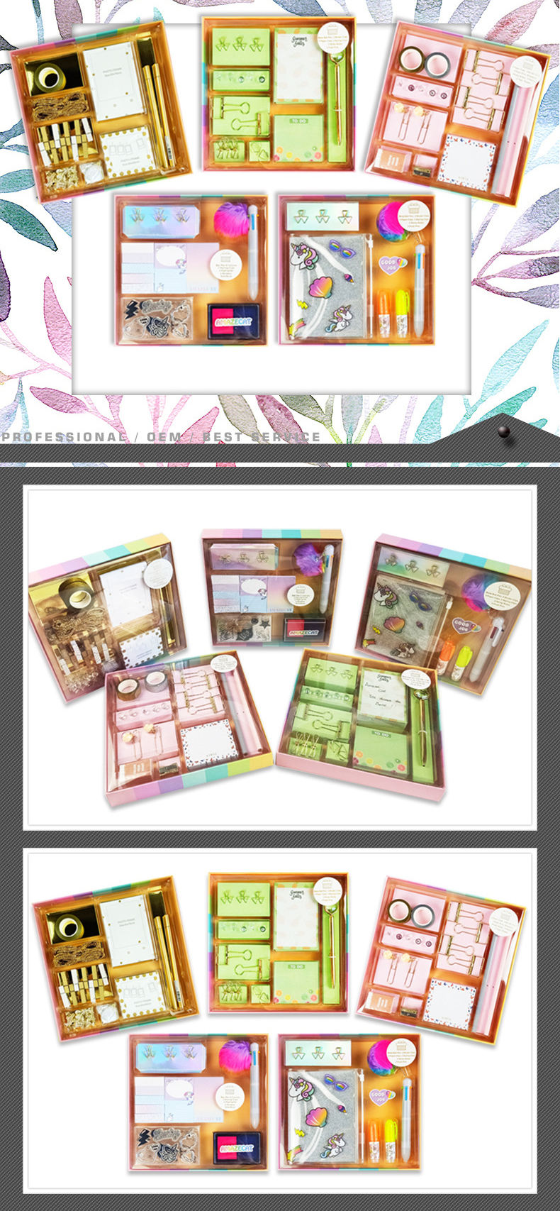 Bürostudent Kinder-Journal-Briefpapier für Kinder Office Student Kids Journal Stationery Set For Children
