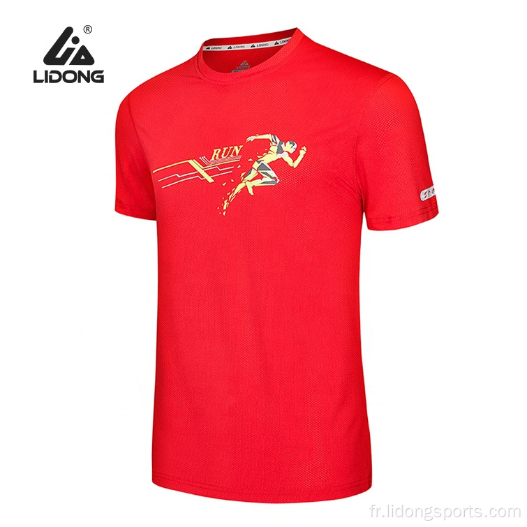 Lidong en gros en gros bon marché de ruisseau T-shirt gym