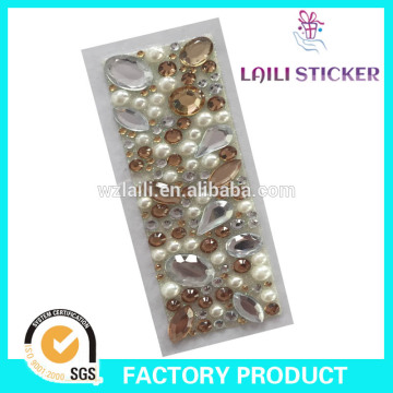 glitter mobile phone sticker,rhinestone mobile phone decor sticker