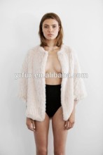 YRFUR Factory YR878 New design ladies' rabbit fur Shawl