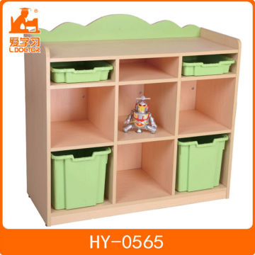 kids storage cabinet with plastic box