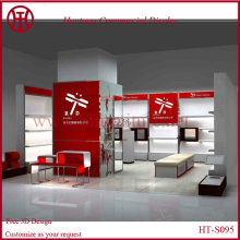 Factory customized modern wooden shoes display kiosk furniture