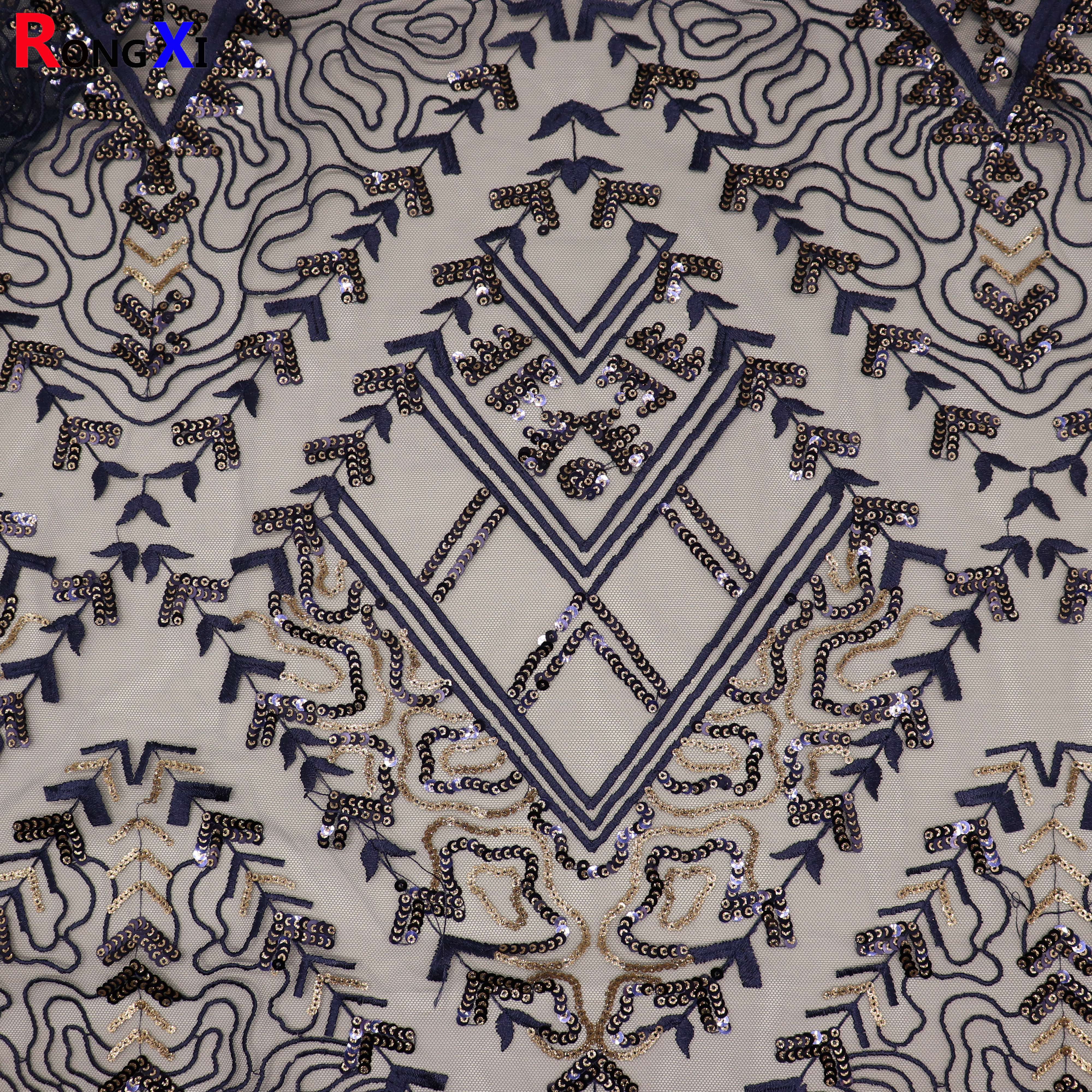 RXF1851 Hot Selling Printed Sequin Fabric With Great Price