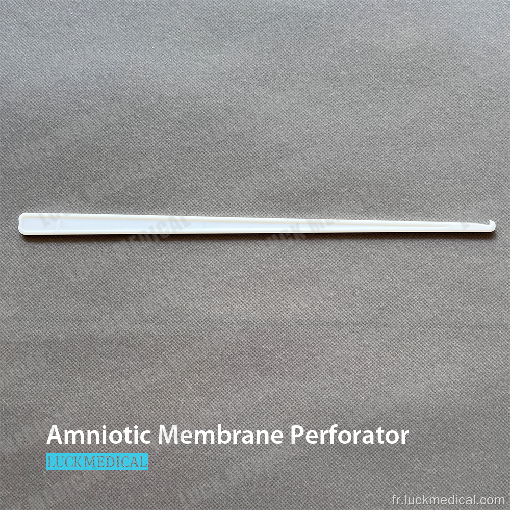 Outil de perforateur à membrane amniotique jetable