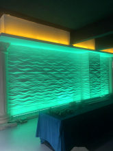 Building outside designer linear lighting