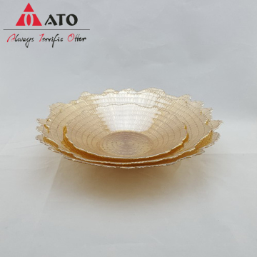 Fruit glass Plate Dried Fruit Plate bowl Ornaments