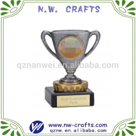 Polyresin silver trophy cup tennis sport souvenir