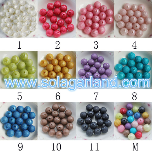 6MM 8MM 10MM Acrylic Plastic Pearl Round Gumball Beads