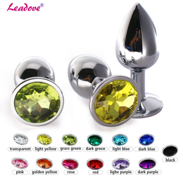 Large Size Stainless Steel Jewel Anal Plug Butt Plug