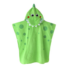 Cute Dinosaur Baby Bathrobe: Plush Face Hooded Towel Blanket