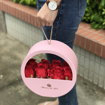 Portable round flower box