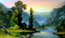 Home Decor Hills Landscape Oil Painting