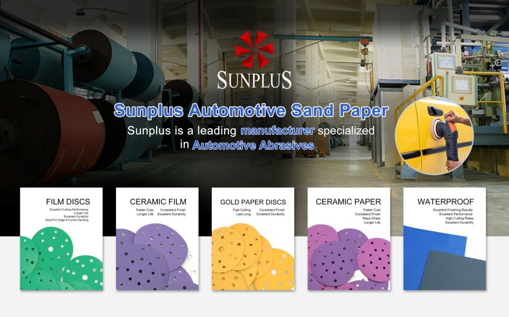 Sunplus Automotive Wet Trockenschleifpapier für Autofarbe