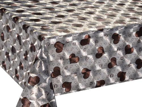 Double Face Silver Gold Printed Tablecloth