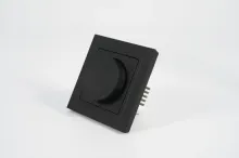Flush Mounted Black Rotary Dimmer Switch