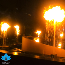 Outdoor Music Fire Spray Fountain